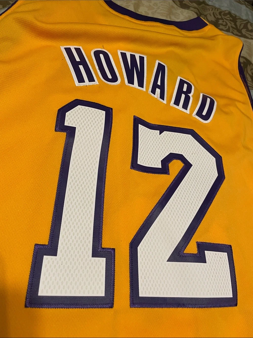 Adidas Los Angeles Lakers Gold #12 Basketball Jersey Howard size xxl patchwork